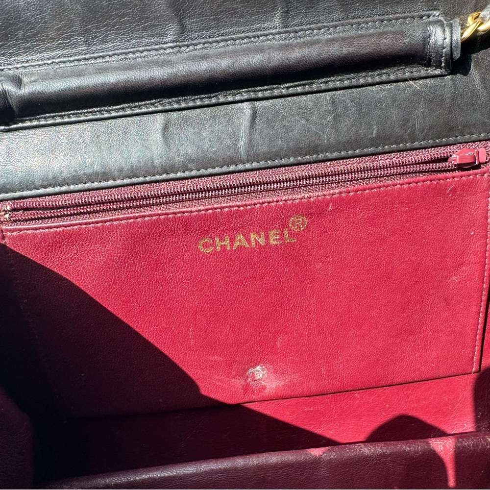 Chanel Vintage Lambskin Single Flap in Brown GHW - Picture 12 of 13